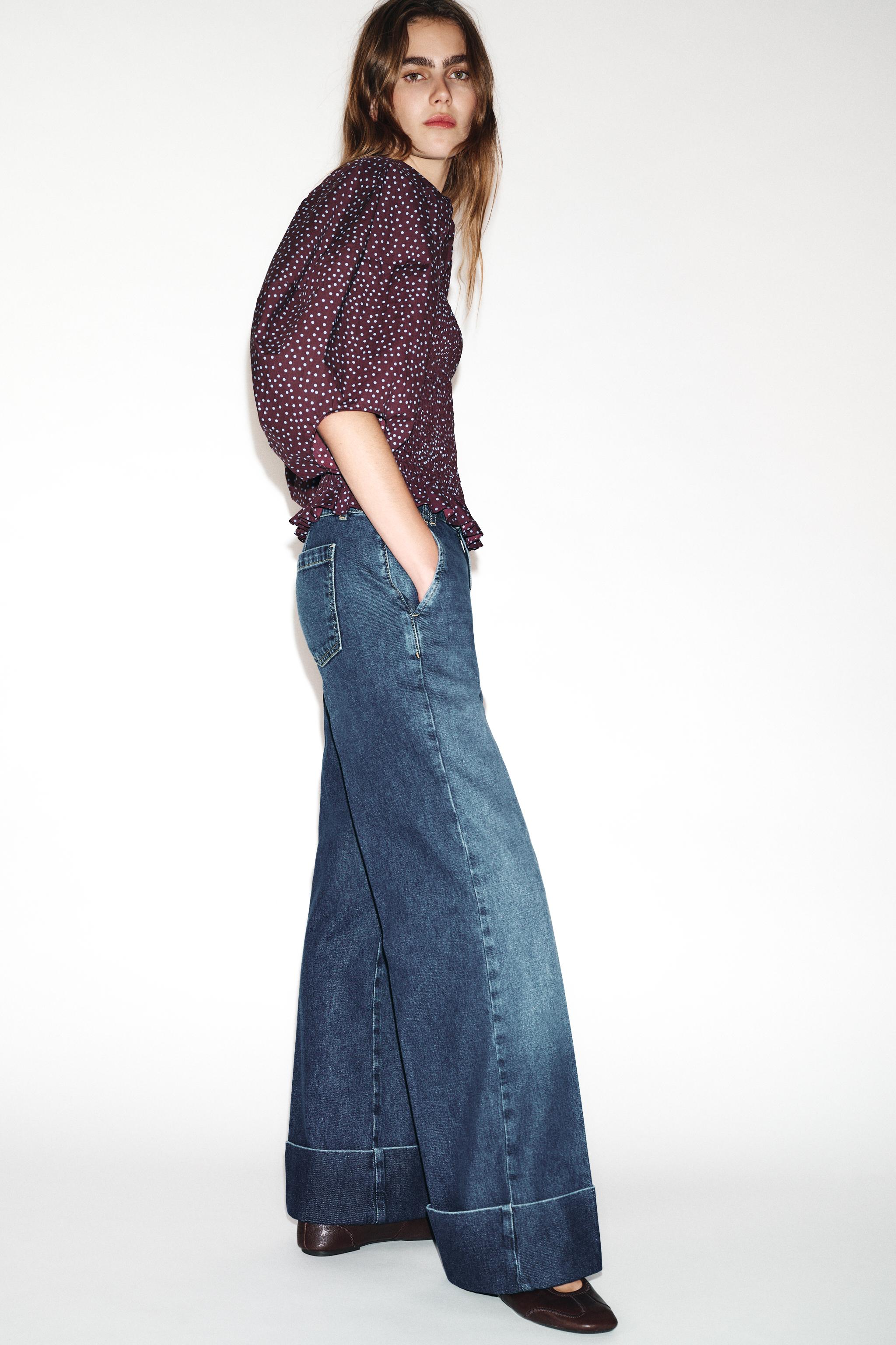 Z1975 LOW RISE STRAIGHT LEG CUFFED HEM JEANS